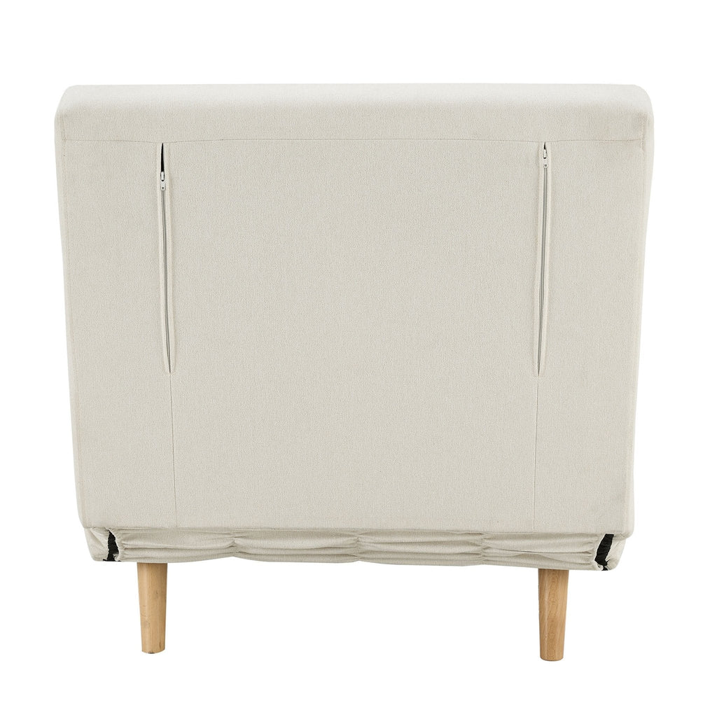 Seattle Single Click Clack Sofa Bed - Cream Linen