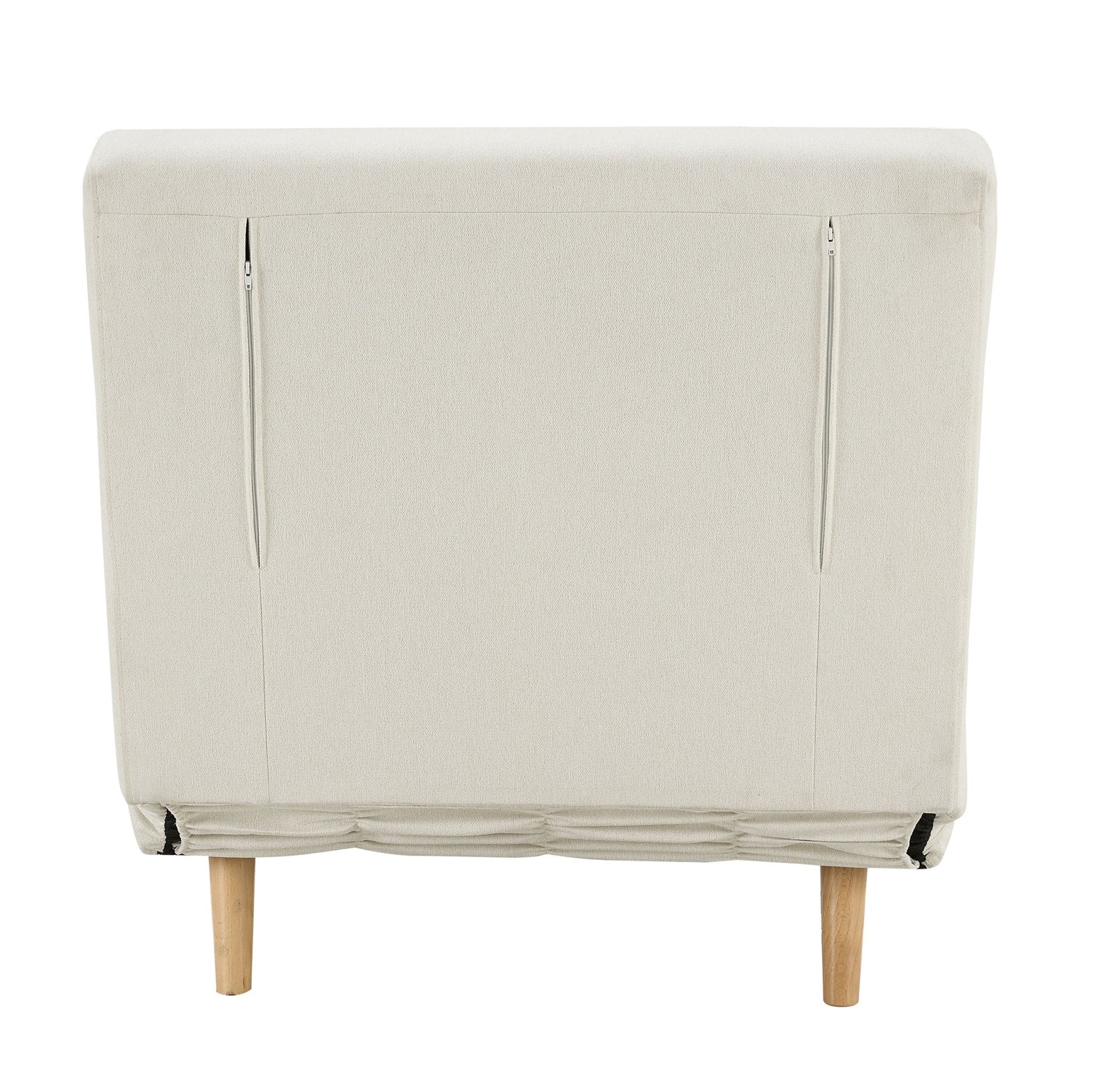 Seattle Single Click Clack Sofa Bed - Cream Linen