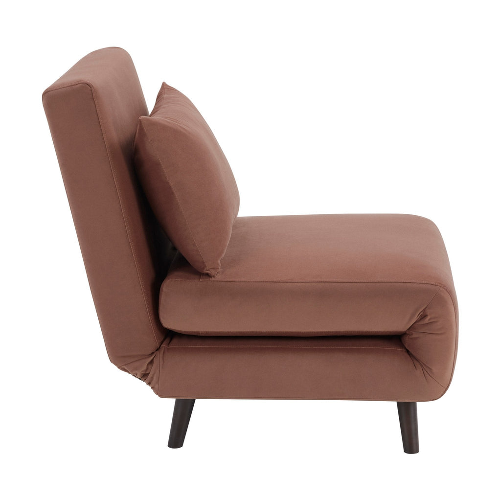 Seattle Single Click Clack Sofa Bed - Mauve