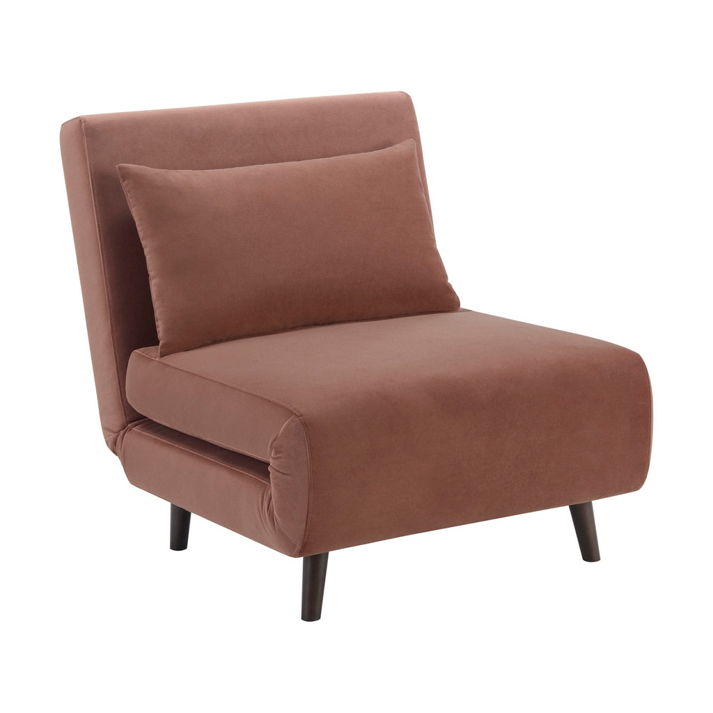 Seattle Single Click Clack Sofa Bed - Mauve