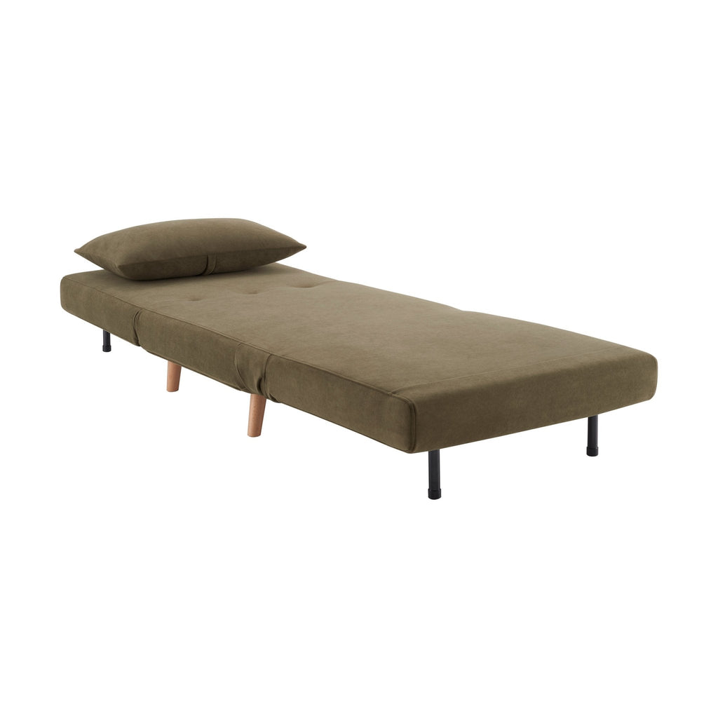 Seattle Single Click Clack Sofa Bed - Olive Green