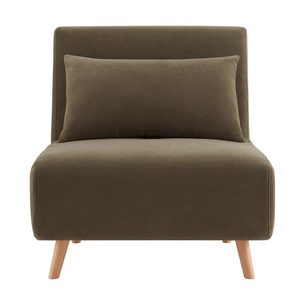 Seattle Single Click Clack Sofa Bed - Olive Green