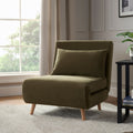 Seattle Single Click Clack Sofa Bed - Olive Green
