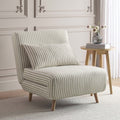 Seattle Single Click Clack Sofa Bed - Sand Stripe
