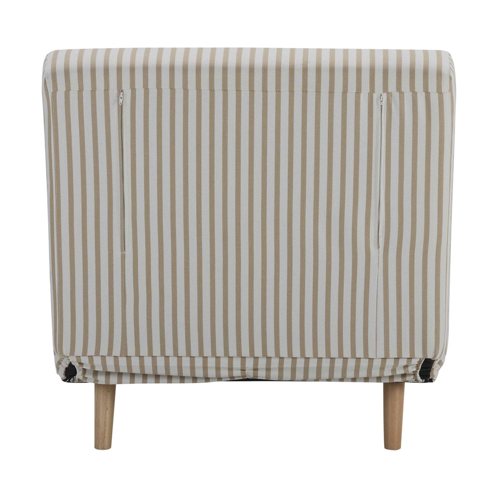 Seattle Single Click Clack Sofa Bed - Sand Stripe