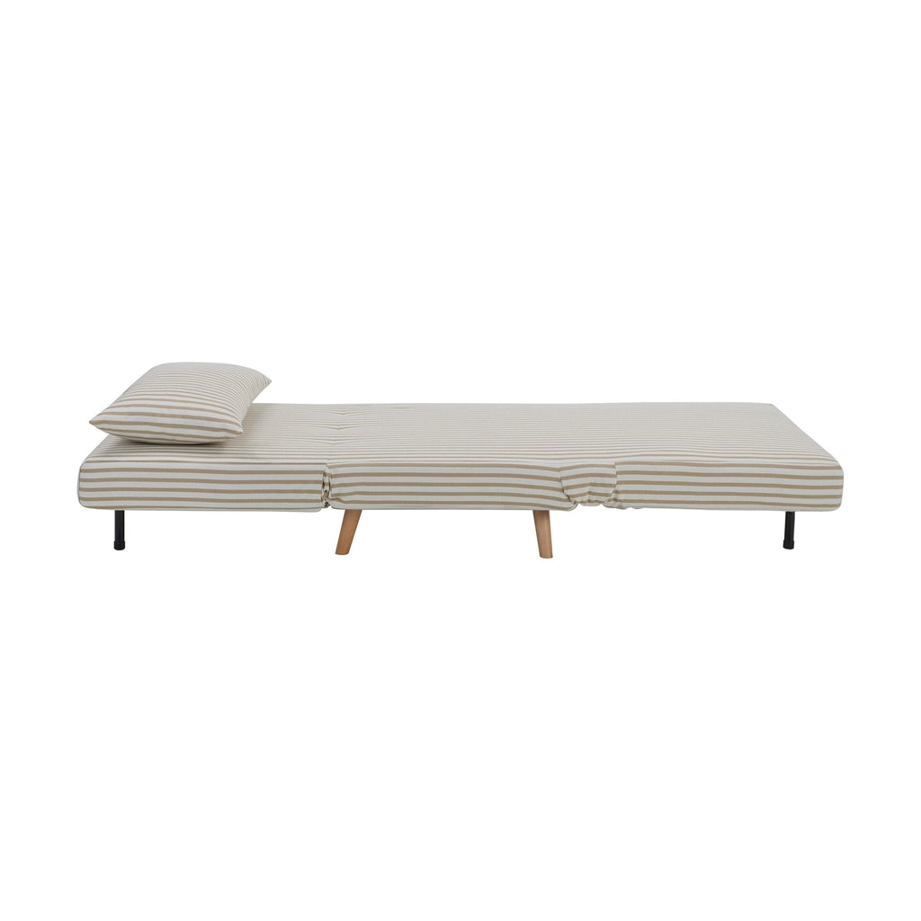 Seattle Single Click Clack Sofa Bed - Sand Stripe