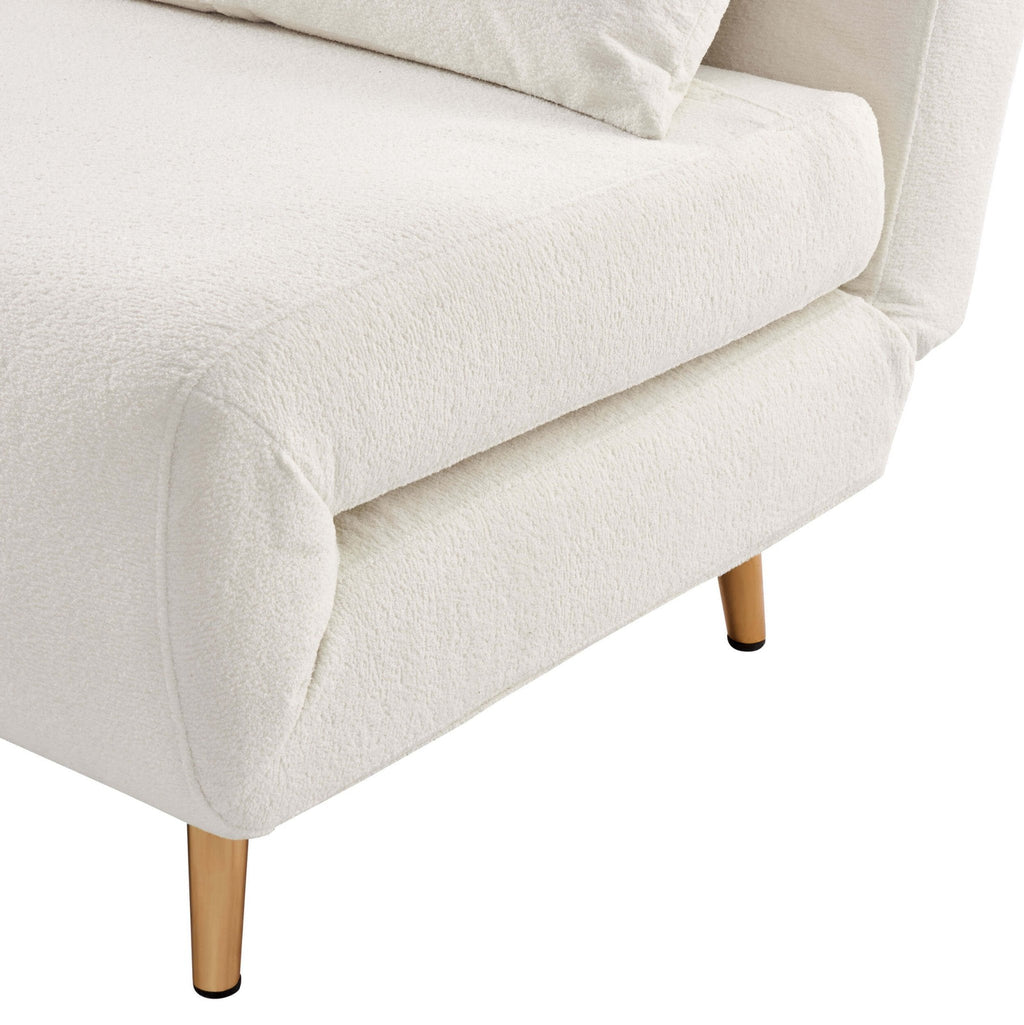 Seattle Single Click Clack Sofa Bed - Teddy Cream