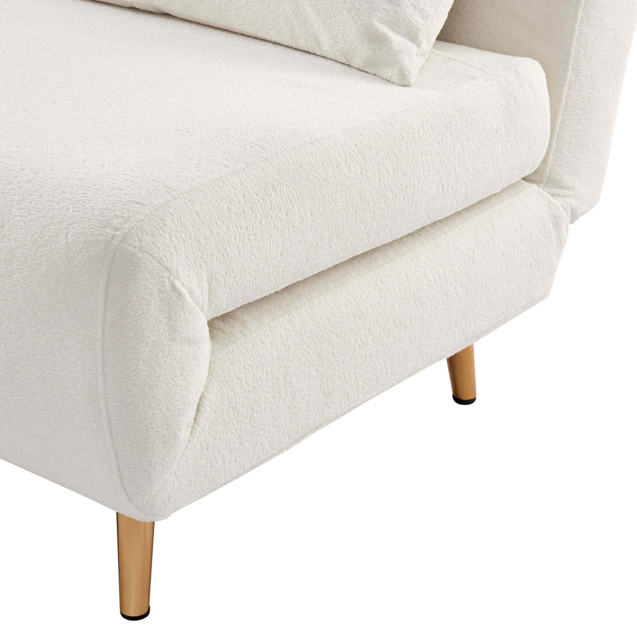 Seattle Single Click Clack Sofa Bed - Teddy Cream