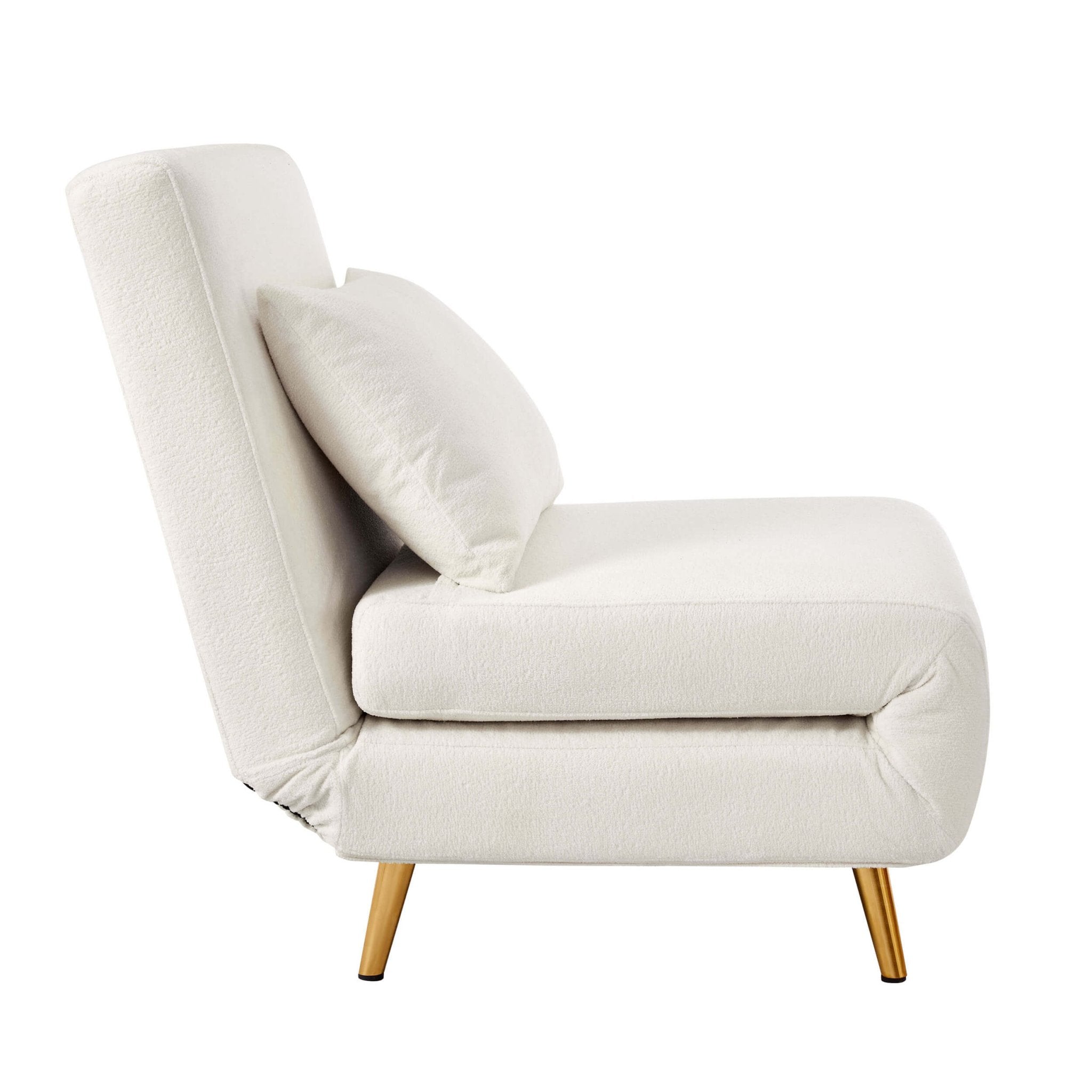 Seattle Single Click Clack Sofa Bed - Teddy Cream