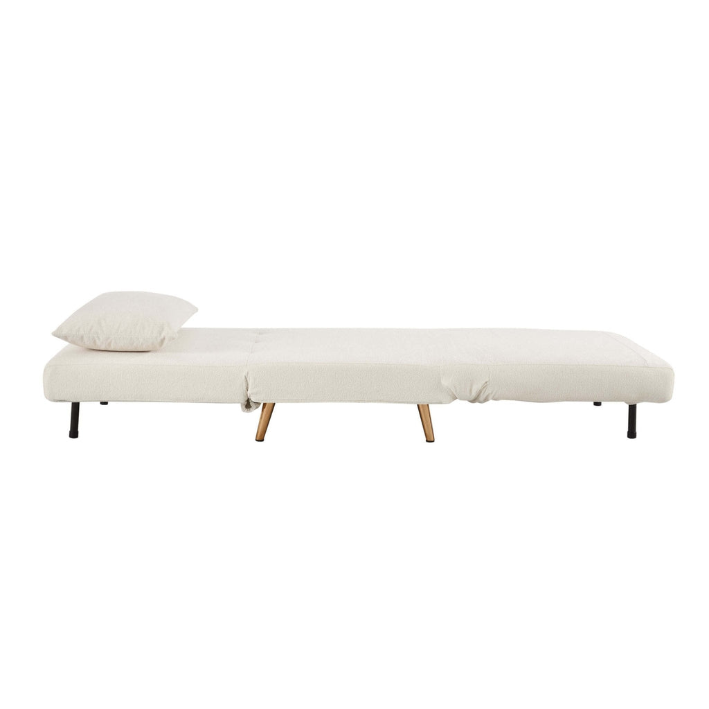 Seattle Single Click Clack Sofa Bed - Teddy Cream