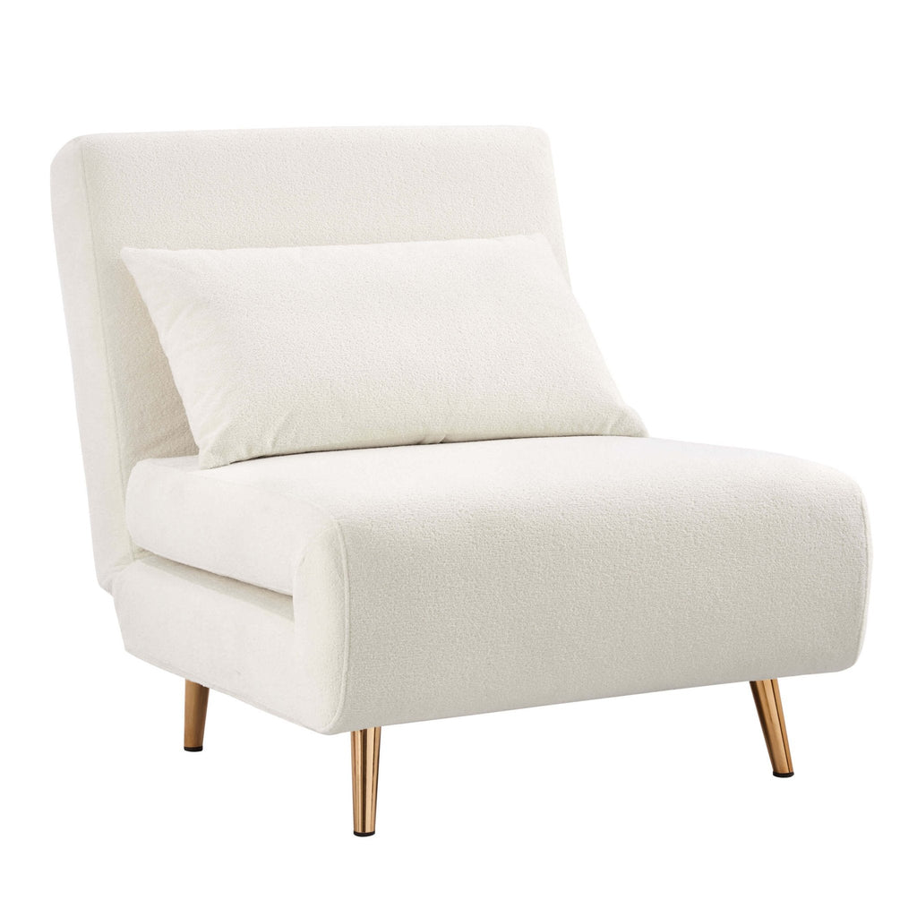 Seattle Single Click Clack Sofa Bed - Teddy Cream