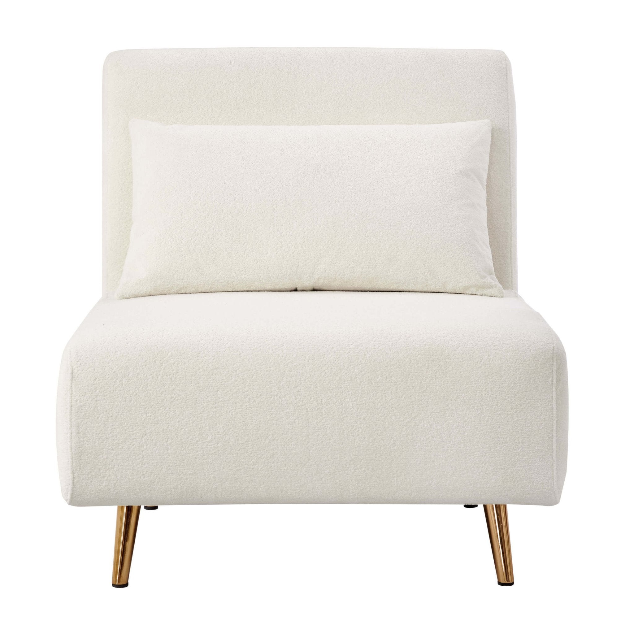 Seattle Single Click Clack Sofa Bed - Teddy Cream