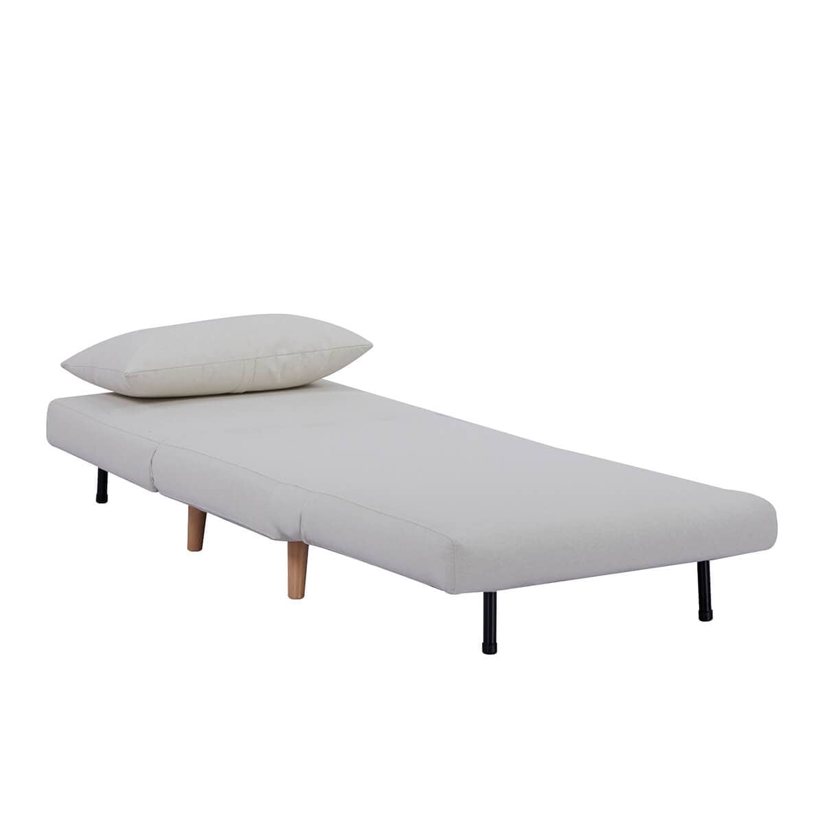 Seattle Single Click Clack Sofa Bed - Warm Natural