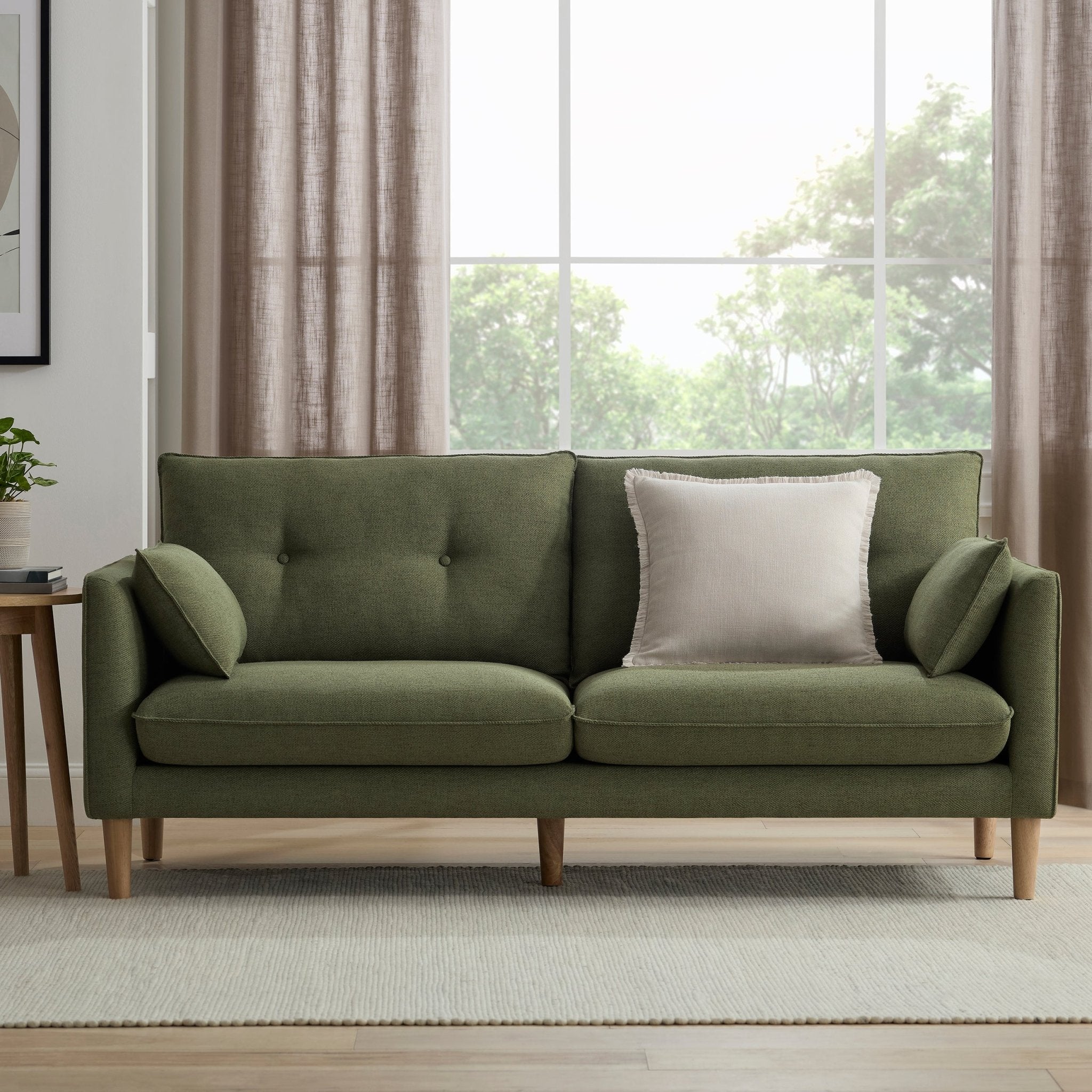 Shoreditch 3 Seater Sofa - Woven Green