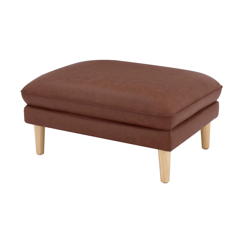 Shoreditch Pouffe - Faux Leather Tan