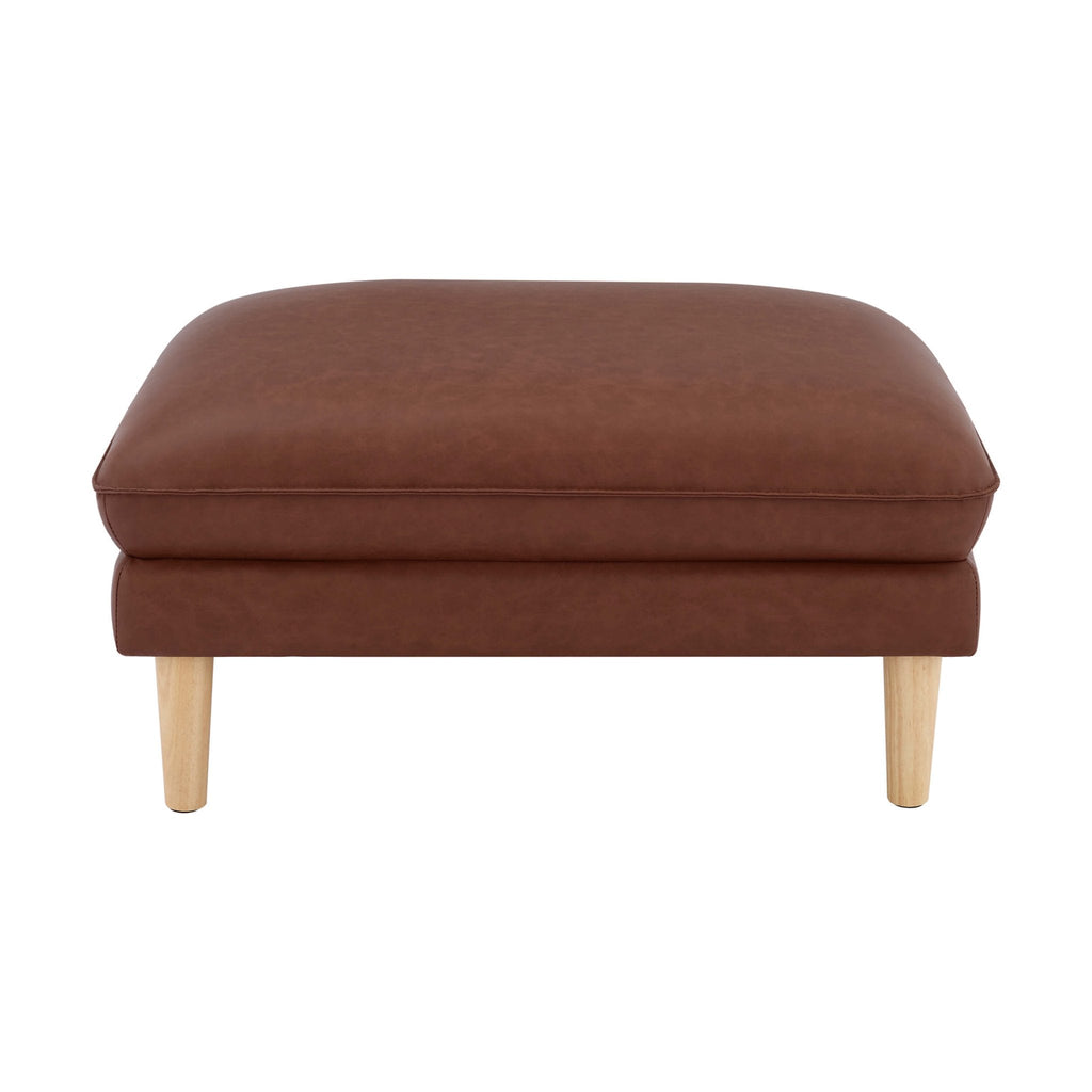 Shoreditch Pouffe - Faux Leather Tan