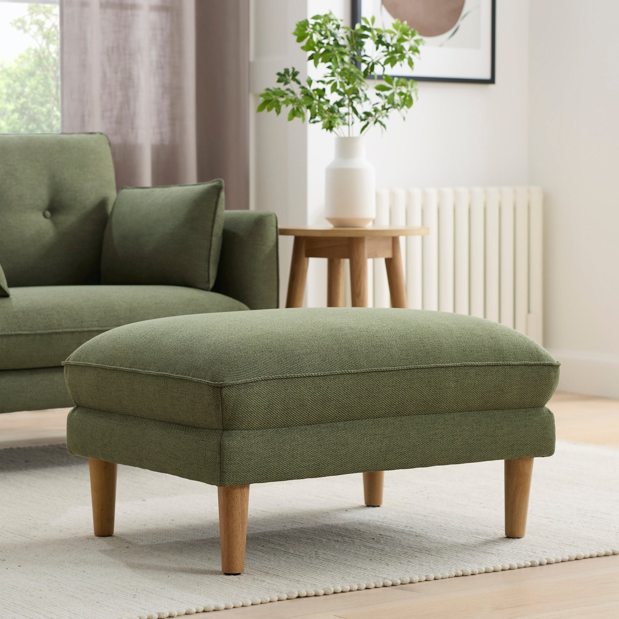 Shoreditch Pouffe - Woven Green