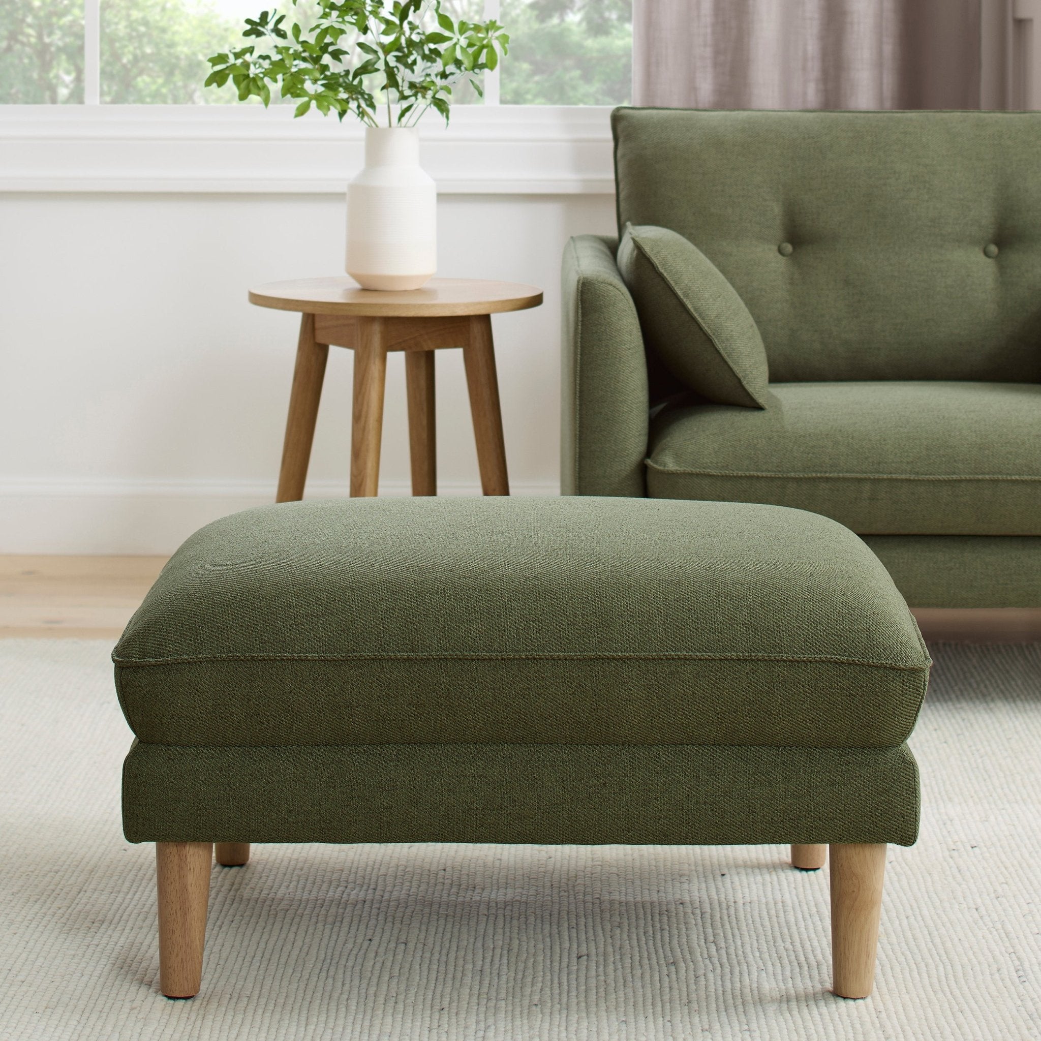 Shoreditch Pouffe - Woven Green