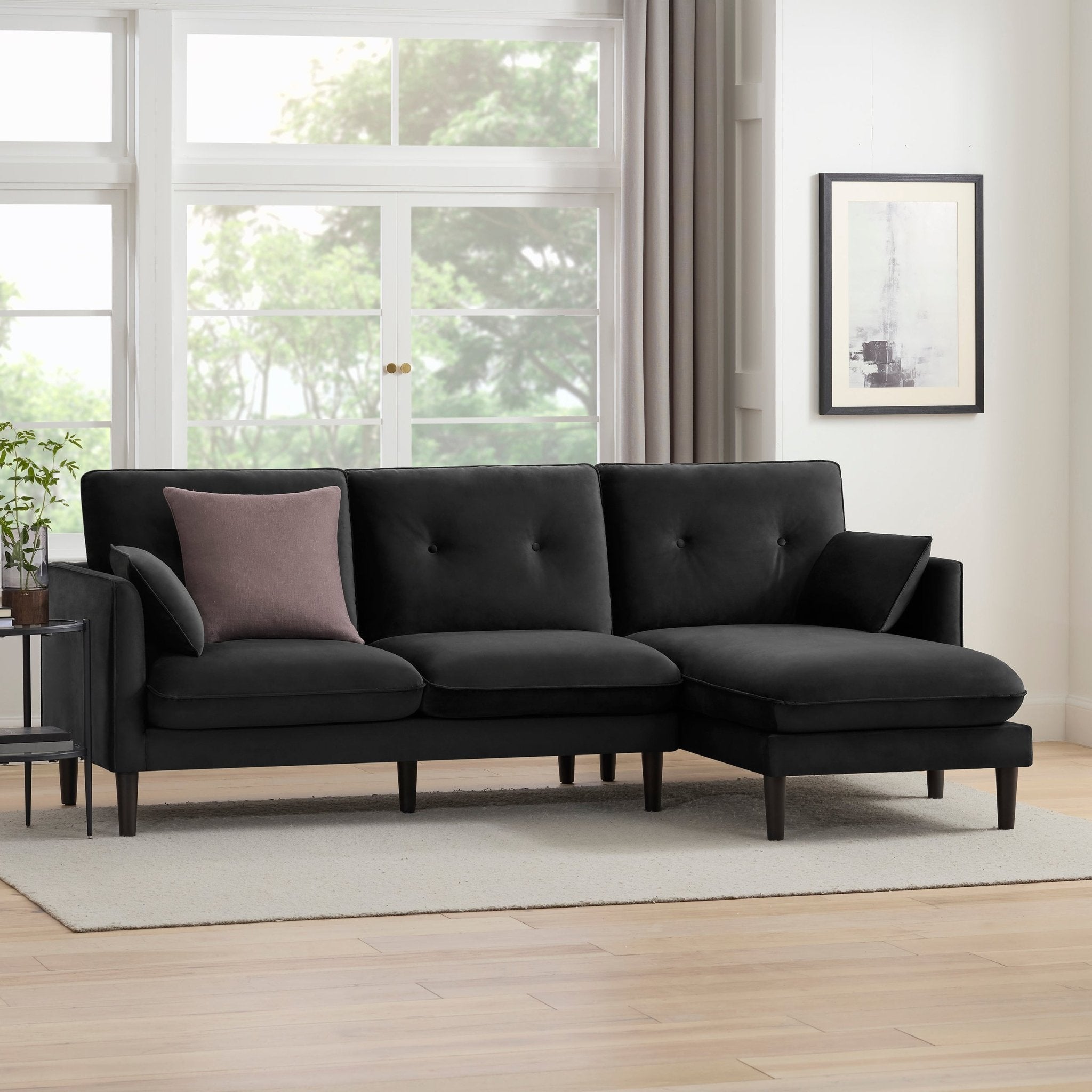 Shoreditch Right Hand Chaise Sofa - Ink
