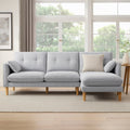 Shoreditch Right Hand Chaise Sofa - Light Grey