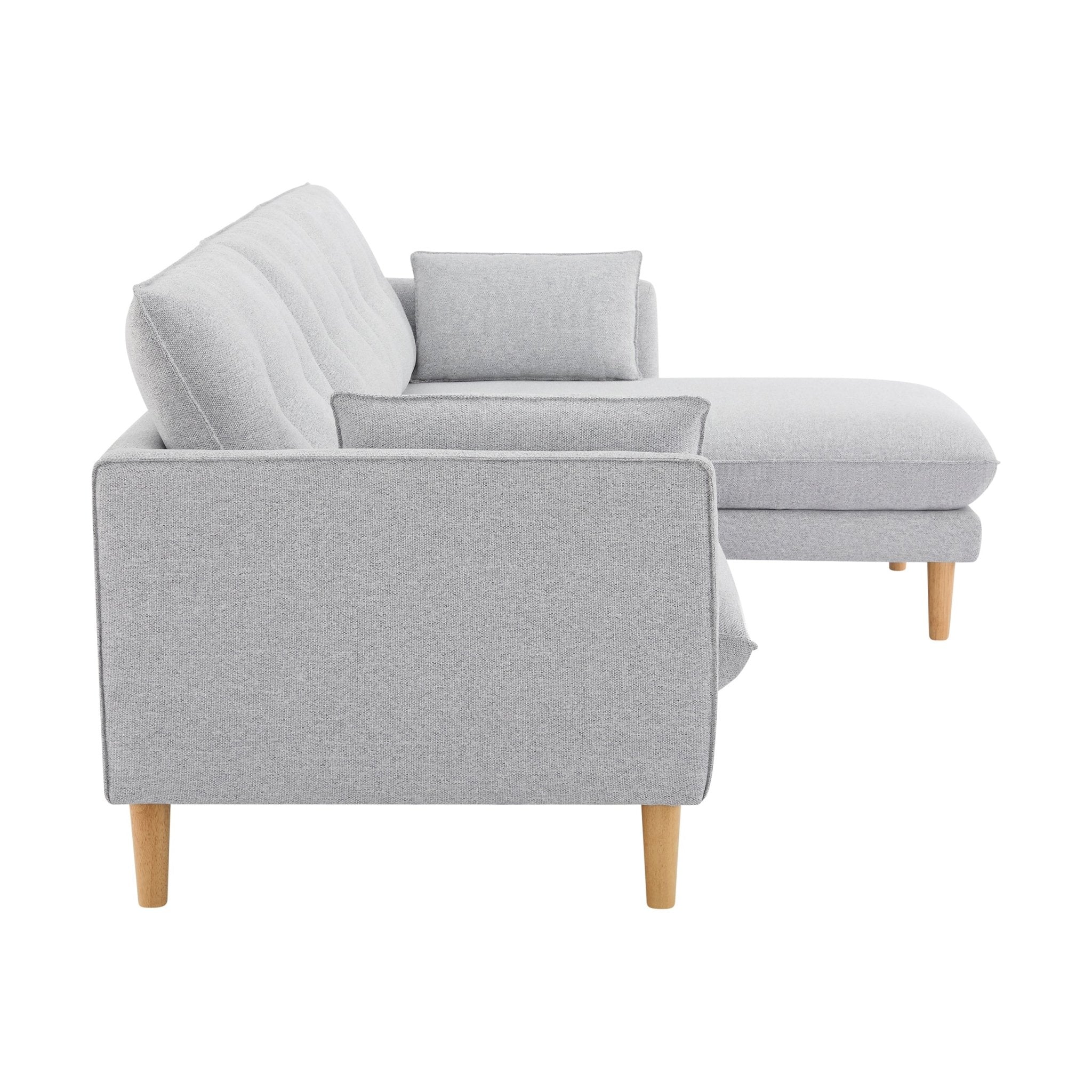 Shoreditch Right Hand Chaise Sofa - Light Grey