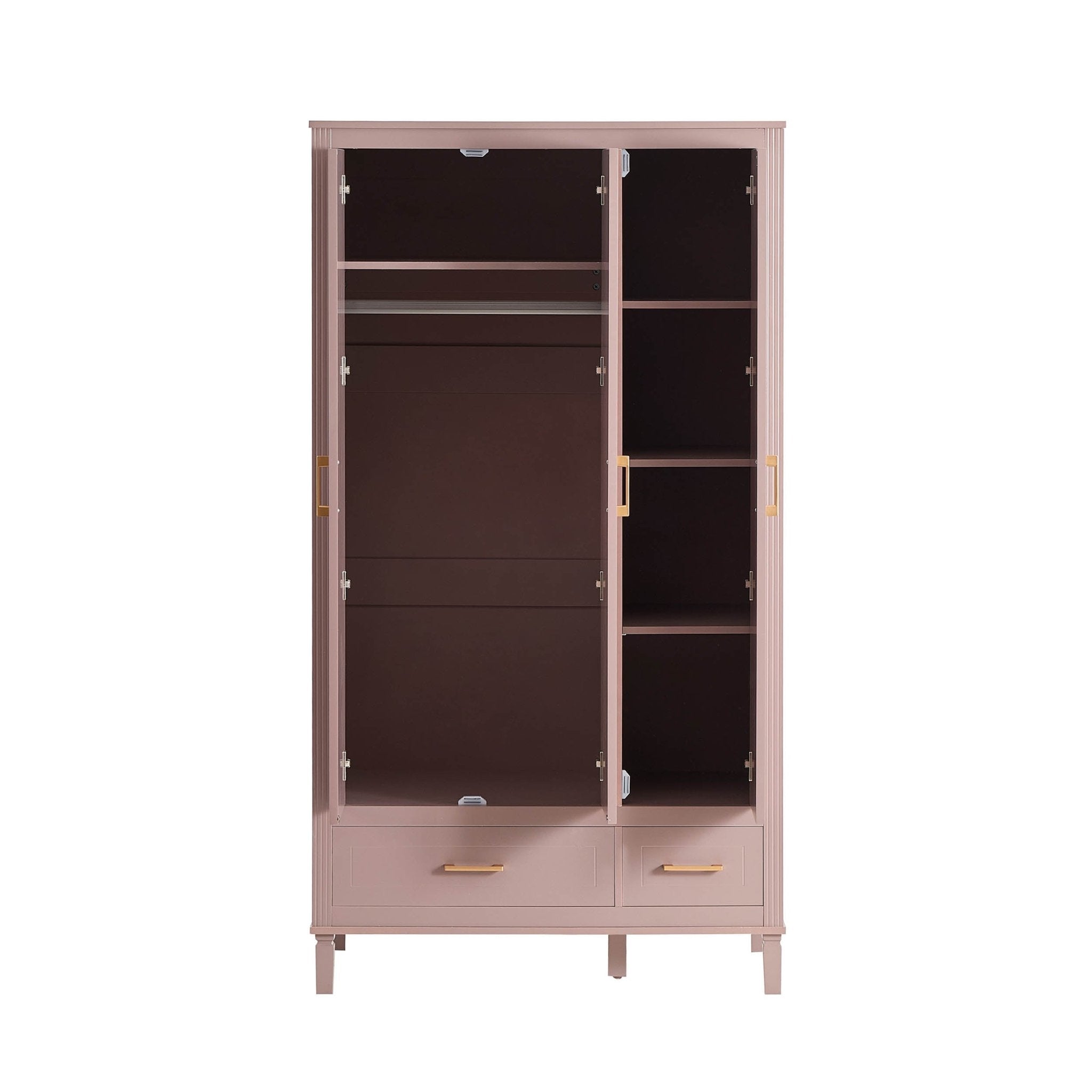 Sienna 3 Door Wardrobe with Drawers - Dusty Mauve