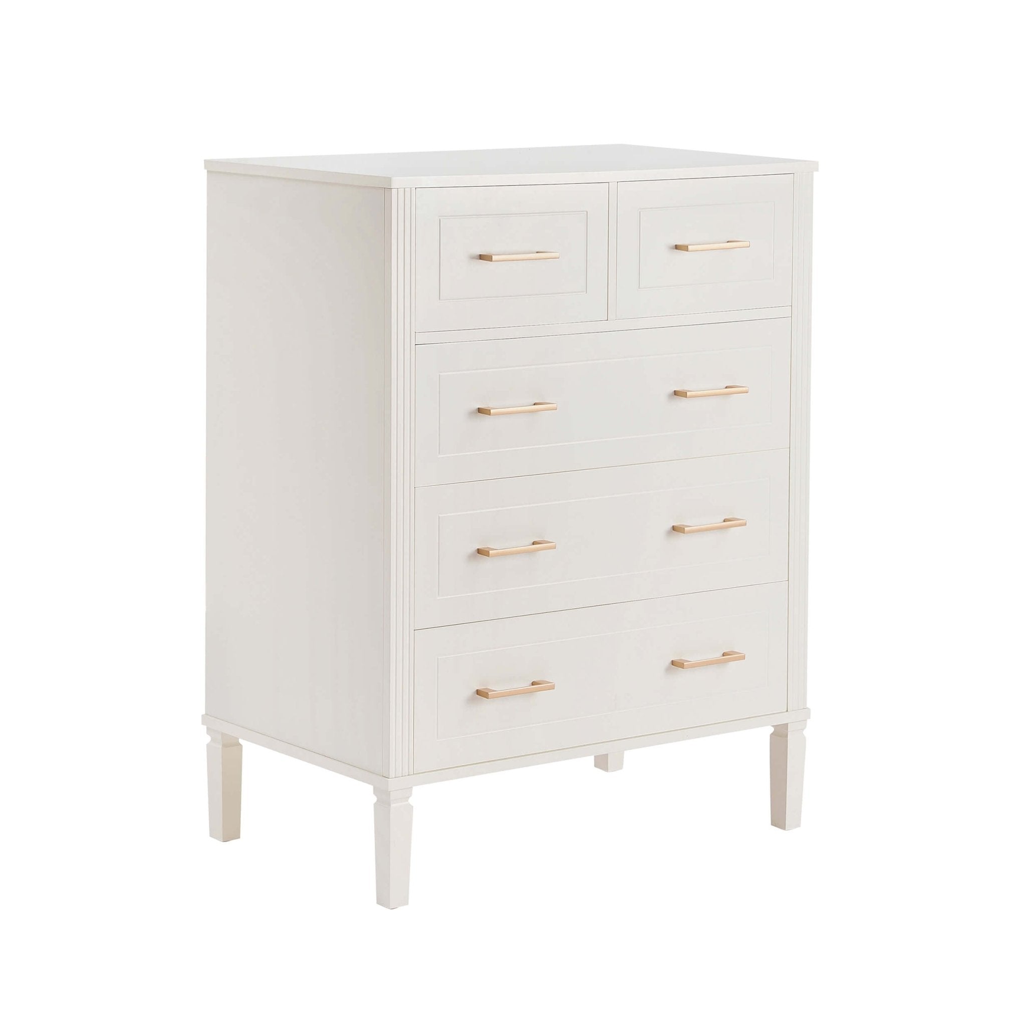 Sienna 5 Drawer Chest - Cream