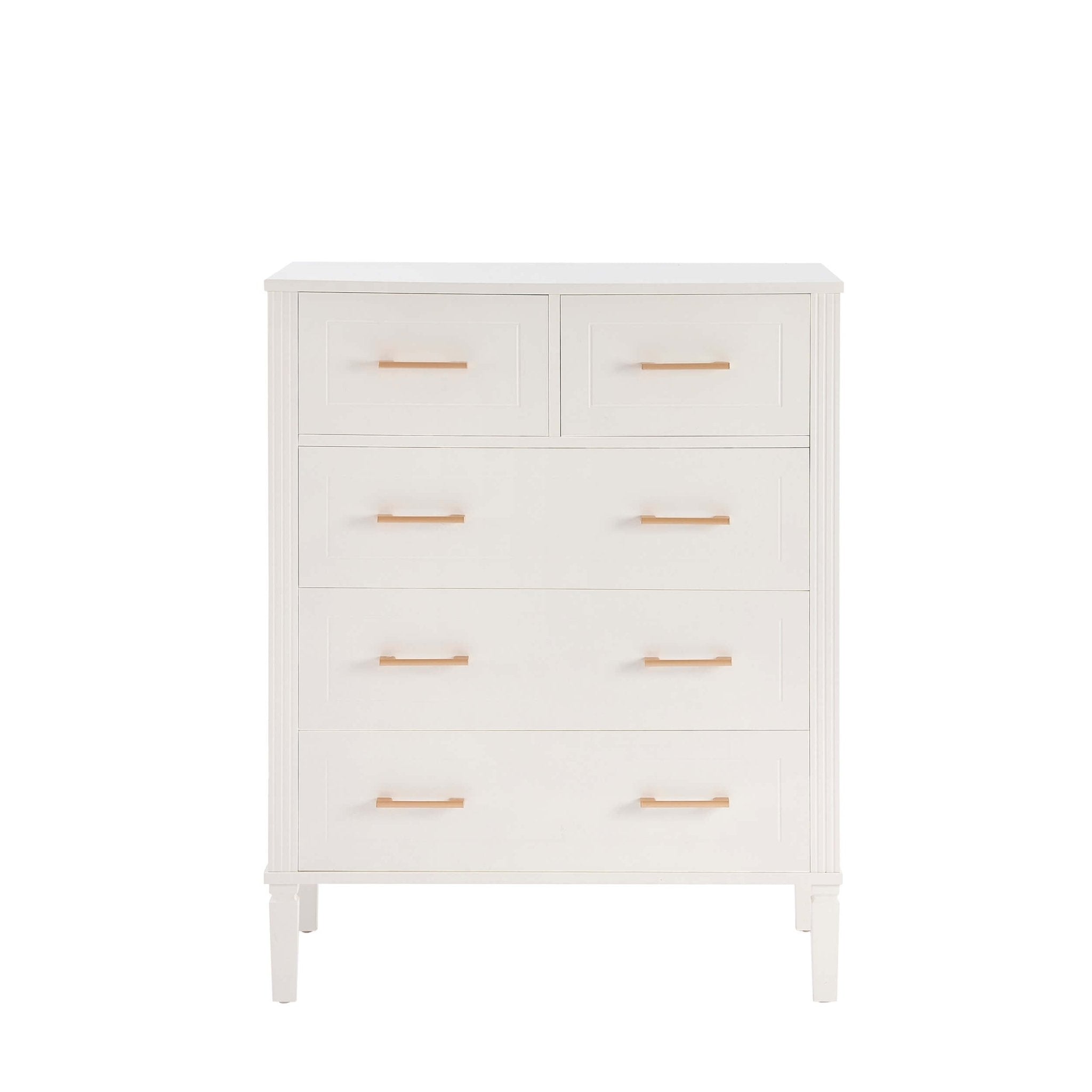 Sienna 5 Drawer Chest - Cream