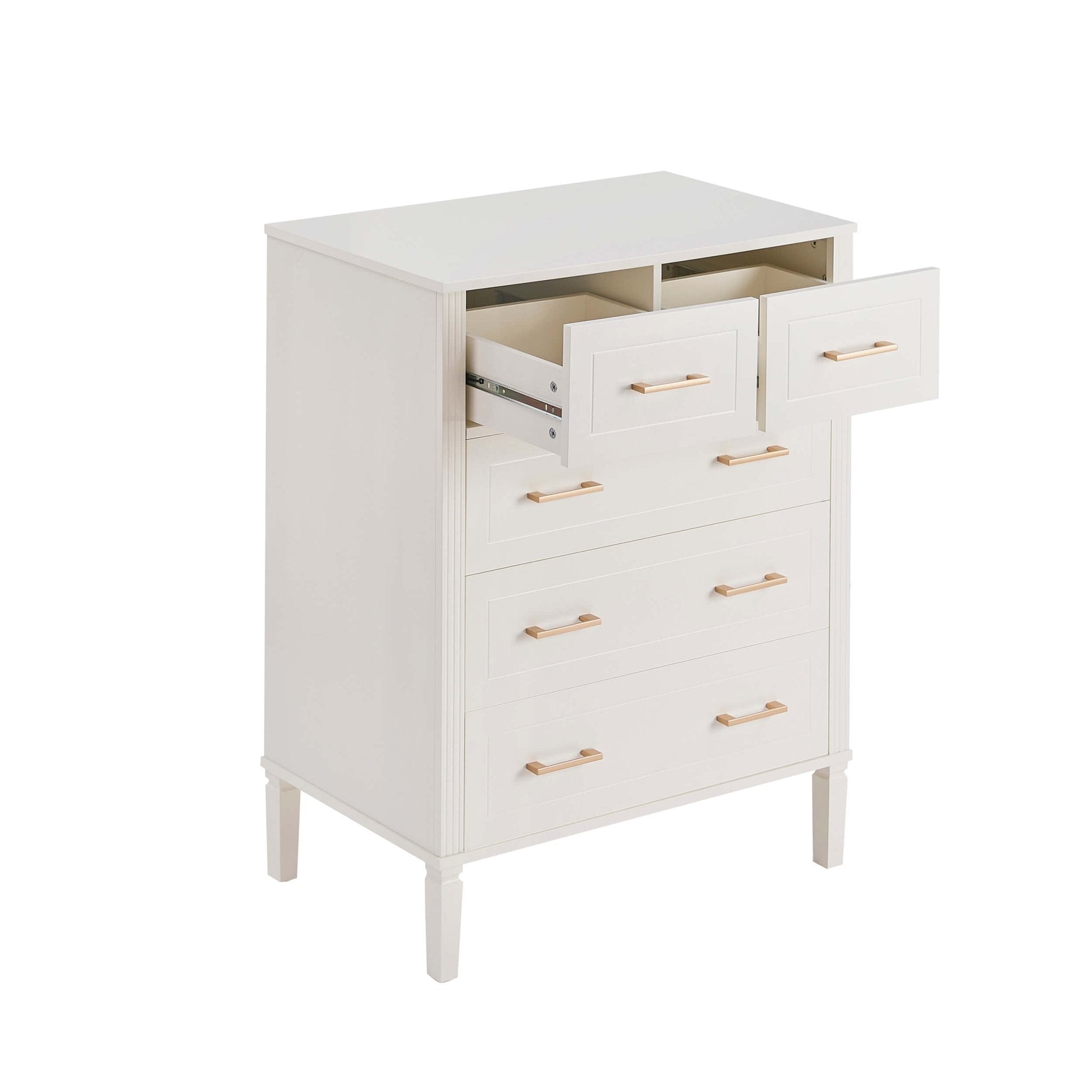 Sienna 5 Drawer Chest - Cream