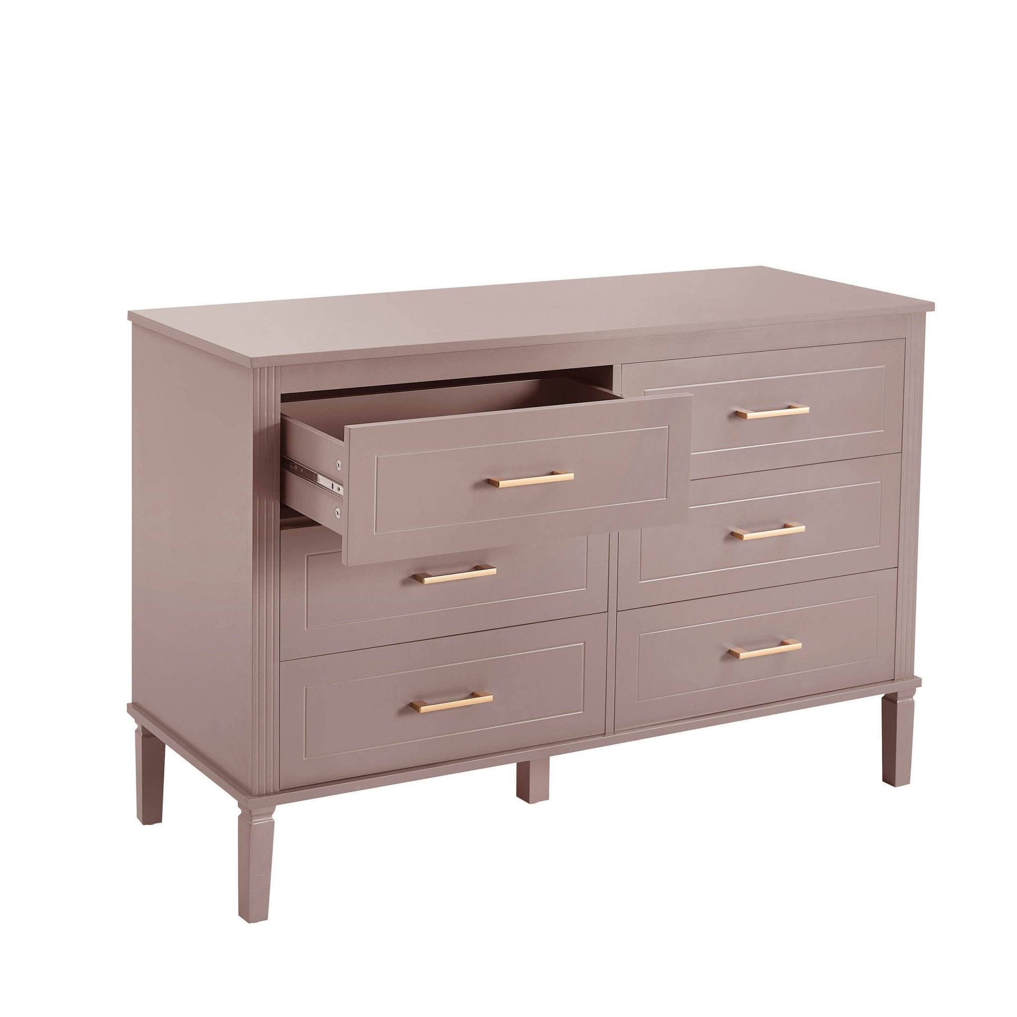 Sienna 6 Drawer Chest - Dusty Mauve