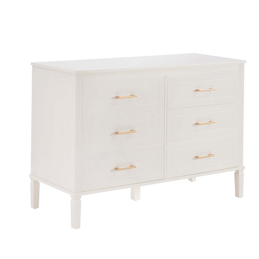 Sienna 6 Drawer Chest - Cream