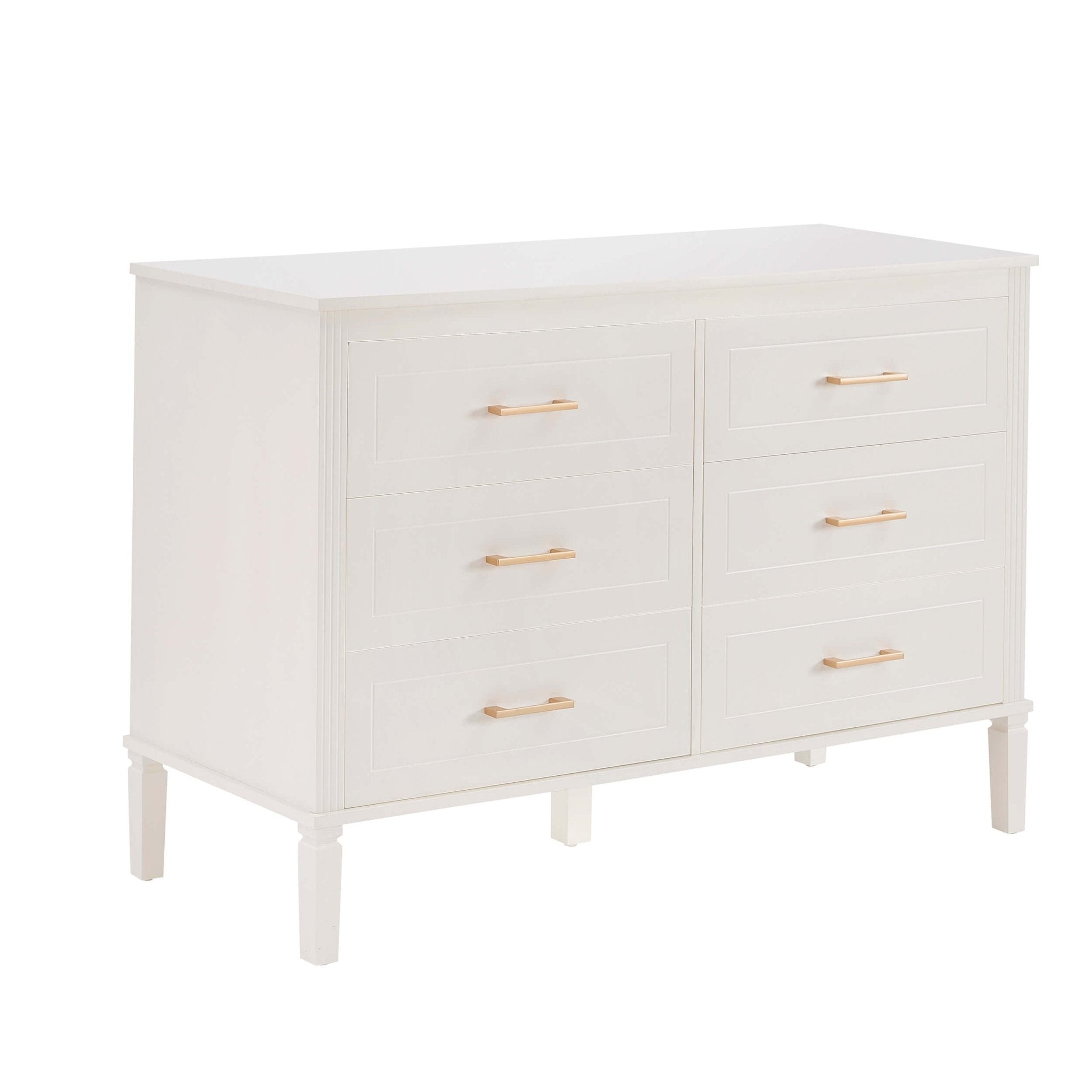 Sienna 6 Drawer Chest - Cream