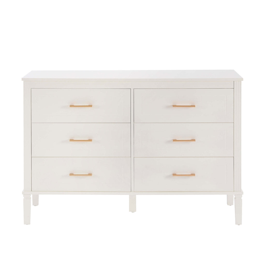 Sienna 6 Drawer Chest - Cream