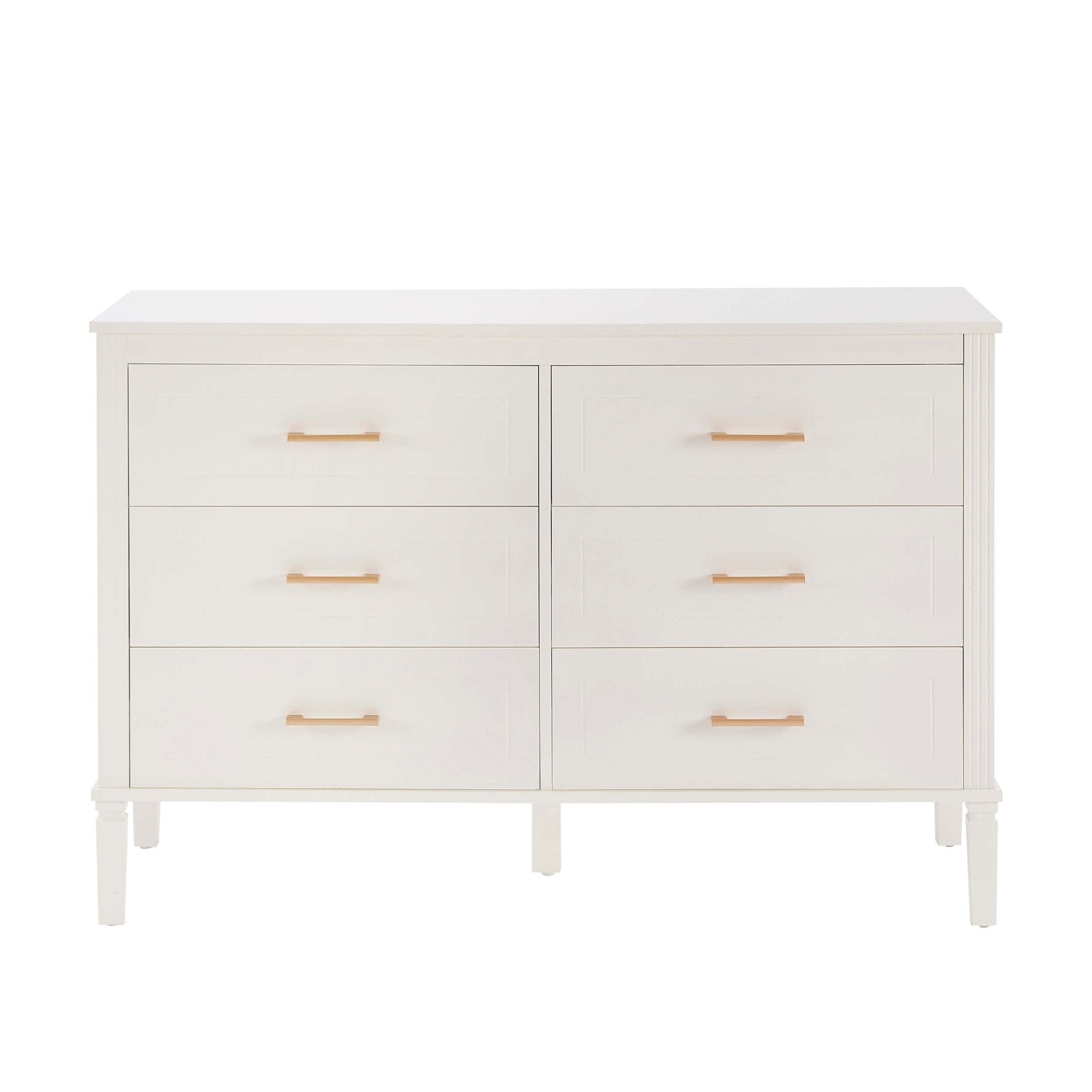 Sienna 6 Drawer Chest - Cream