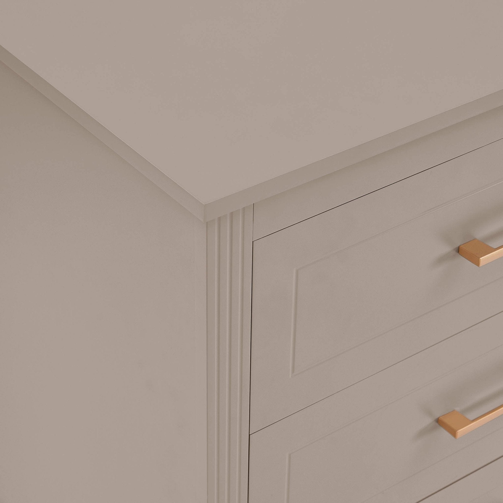 Sienna 6 Drawer Chest - Taupe