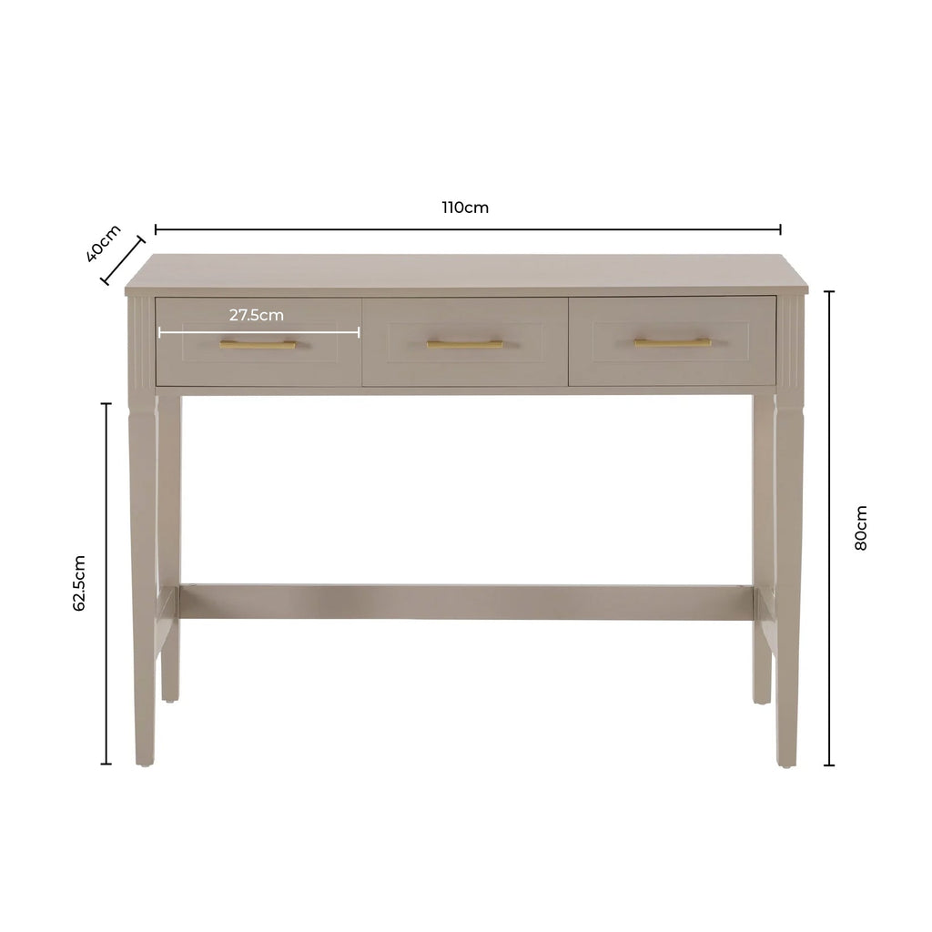 Sienna Dressing Table Console - Cream