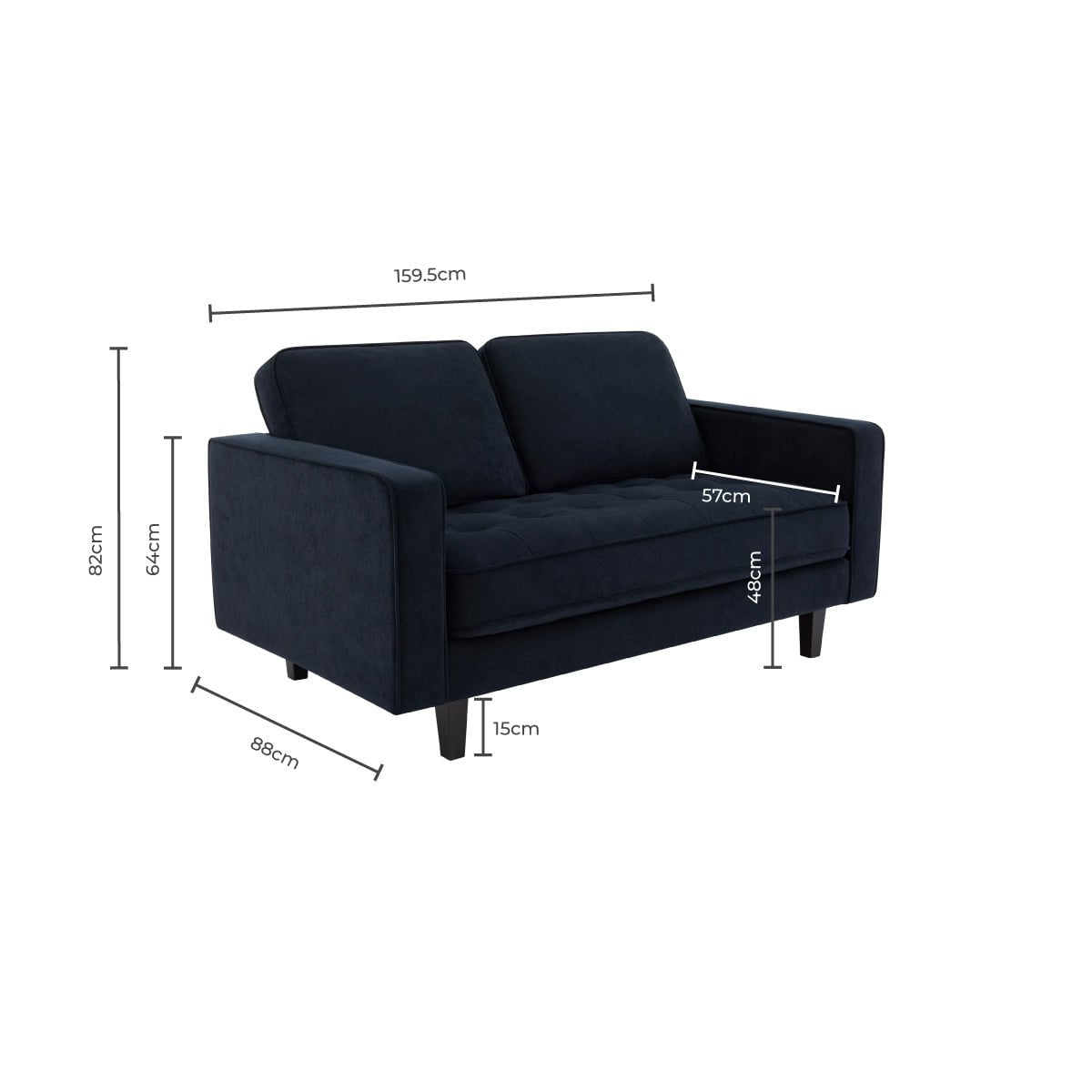 Sloane 2 Seater Sofa - Olive