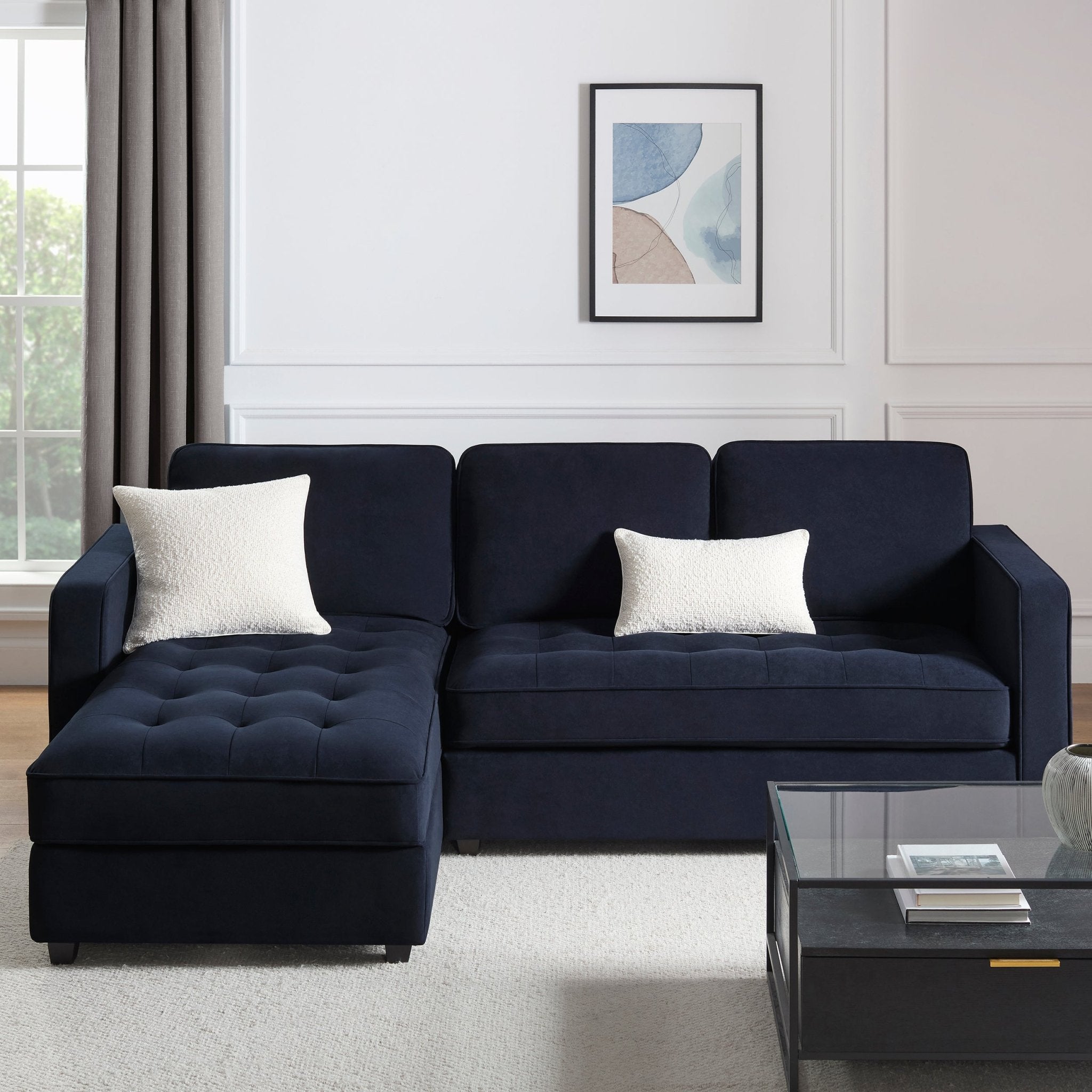 Sloane Left Hand Storage Chaise Sofa - Midnight