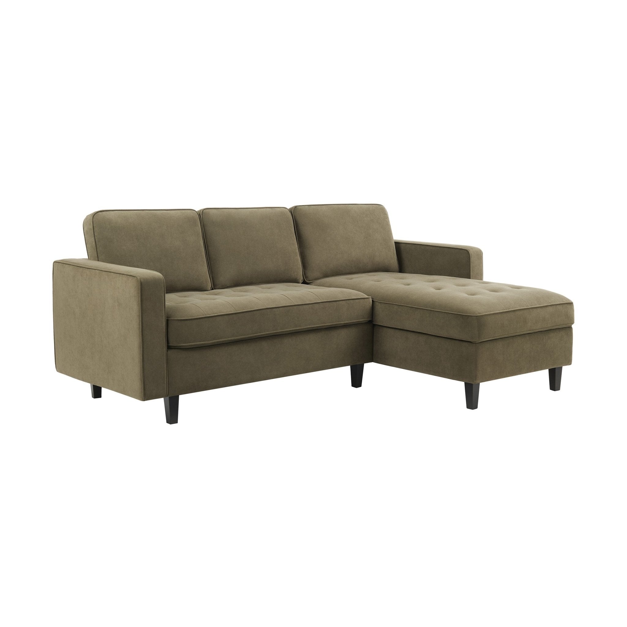 Sloane Right Hand Storage Chaise Sofa - Olive