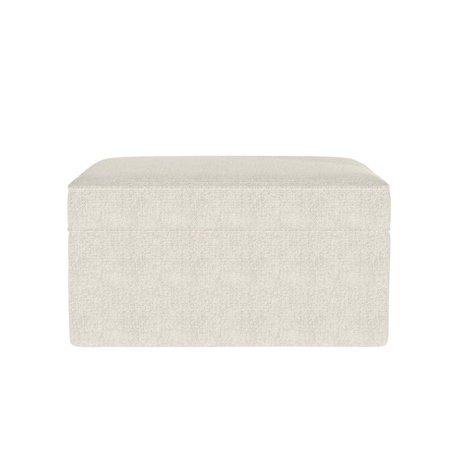 Soho Bouclé Ottoman Storage Pouffe - Ivory