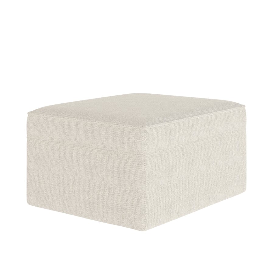 Soho Bouclé Ottoman Storage Pouffe - Ivory