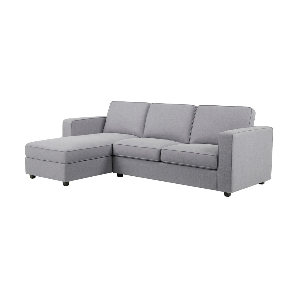 Soho Left Hand Storage Chaise Sofa - Mid Grey