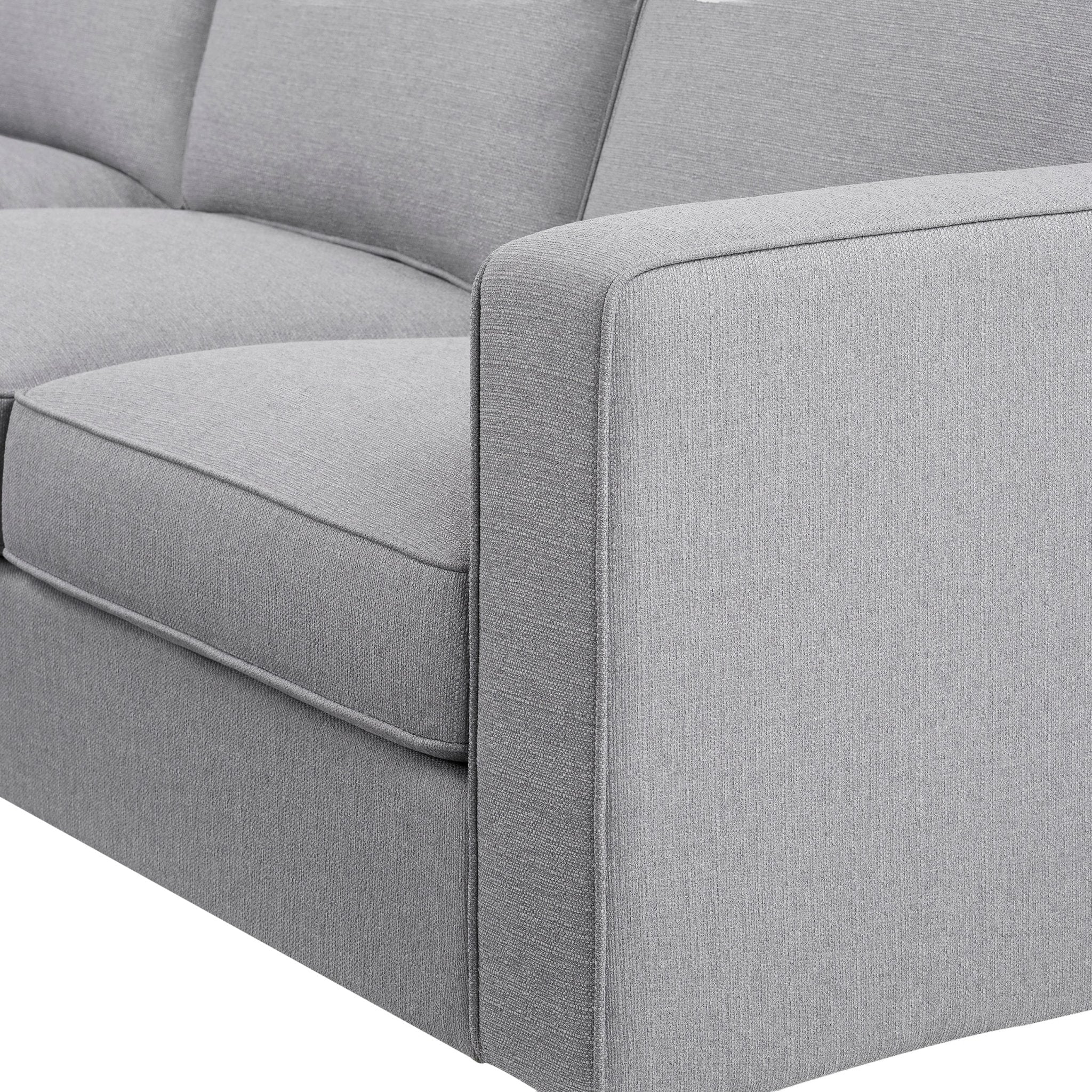 Soho Left Hand Storage Chaise Sofa - Mid Grey