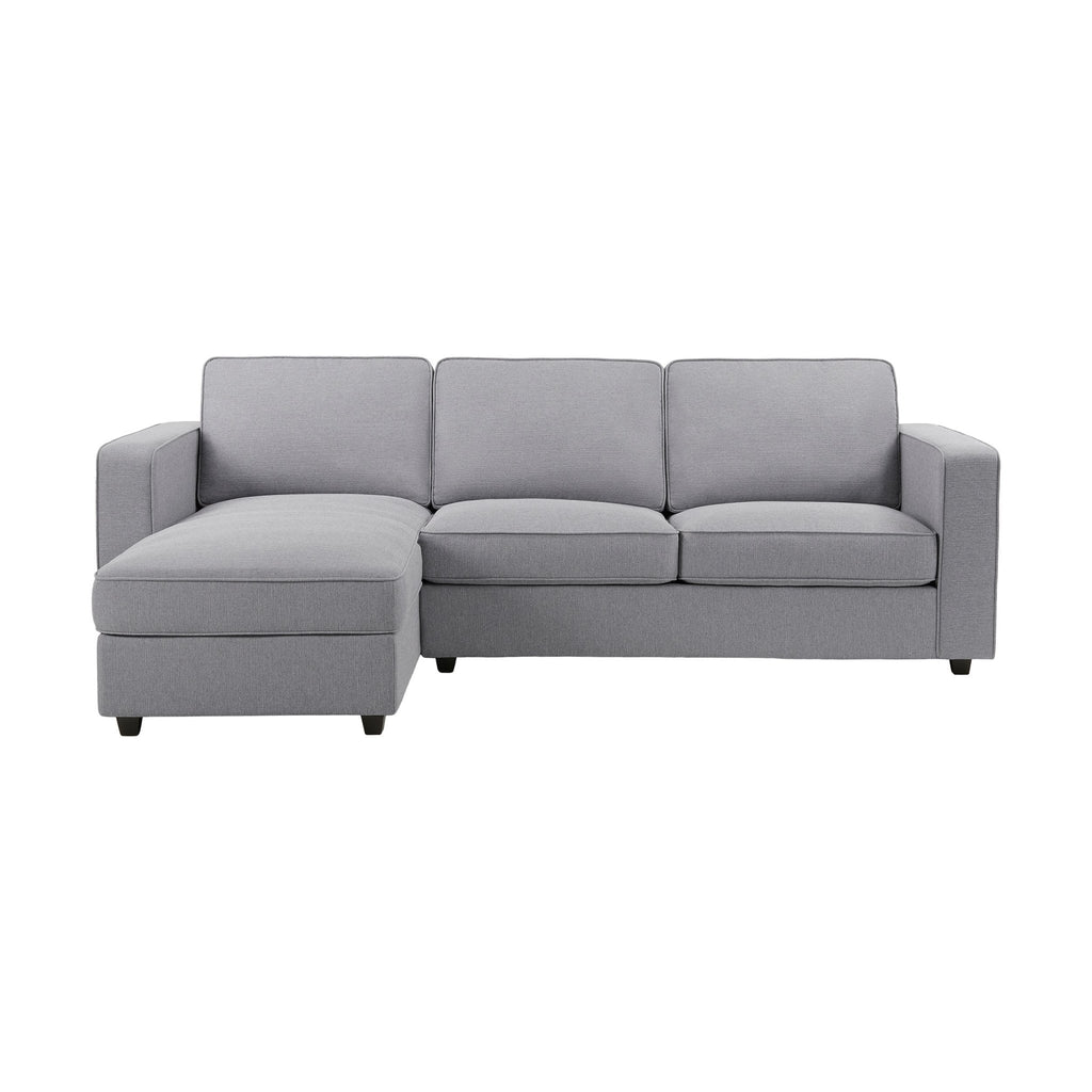 Soho Left Hand Storage Chaise Sofa - Mid Grey