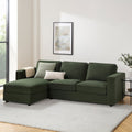 Soho Left Hand Storage Chaise Sofa - Dark Olive