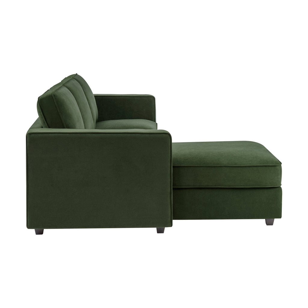 Soho Left Hand Storage Chaise Sofa - Dark Olive