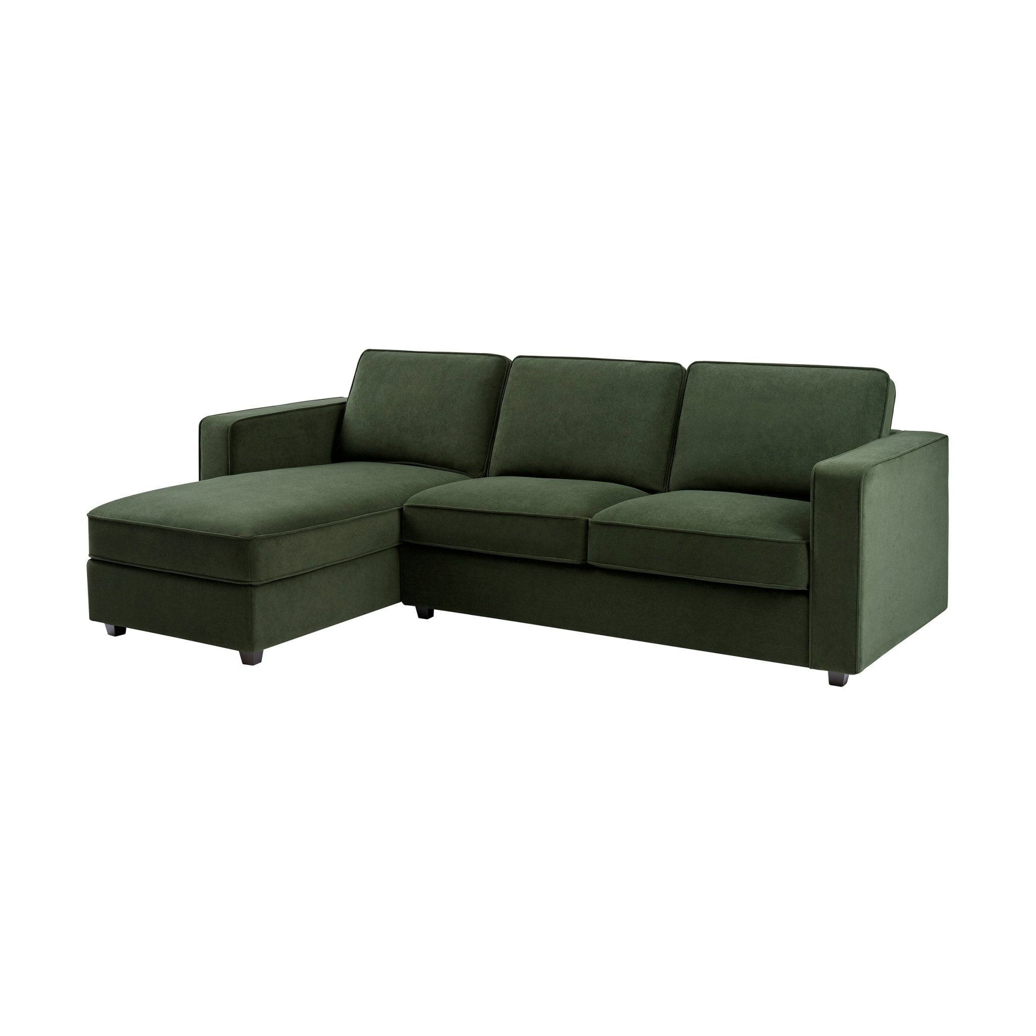 Soho Left Hand Storage Chaise Sofa - Dark Olive