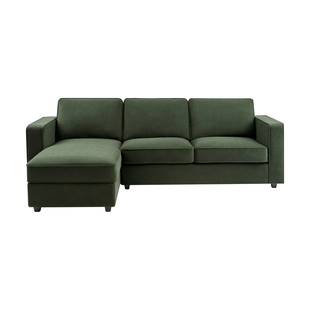 Soho Left Hand Storage Chaise Sofa - Dark Olive