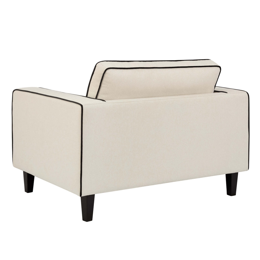 Soho Loveseat - Cream Linen/Black