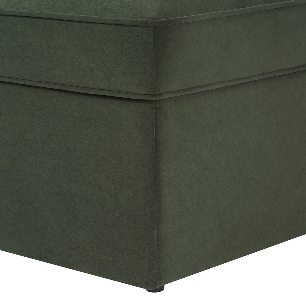 Soho Ottoman Storage Pouffe - Dark Olive